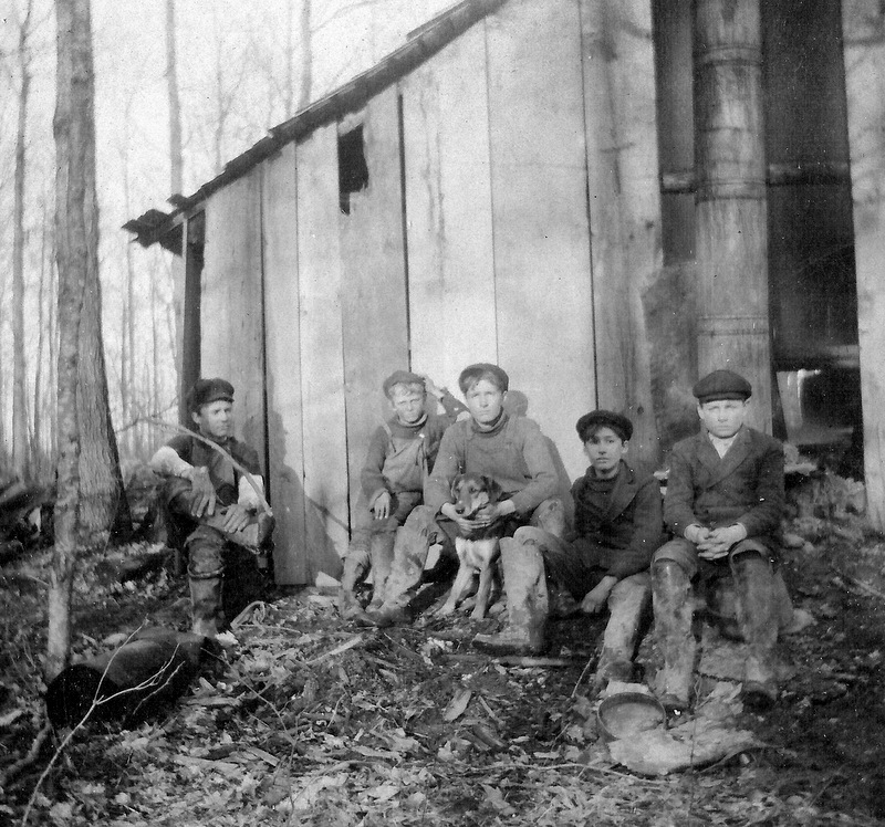Benkelman Cousins in the Sugar Bush, ca 1905